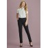 Womens Bandless Elastic Waist Pant