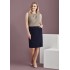 Womens Front Pleat Detail Straight Skirt