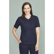 Parks Womens Zip Front Crossover Scrub Top