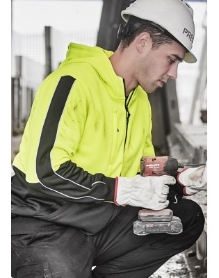 Unisex Hi Vis Full Zip Hoodie