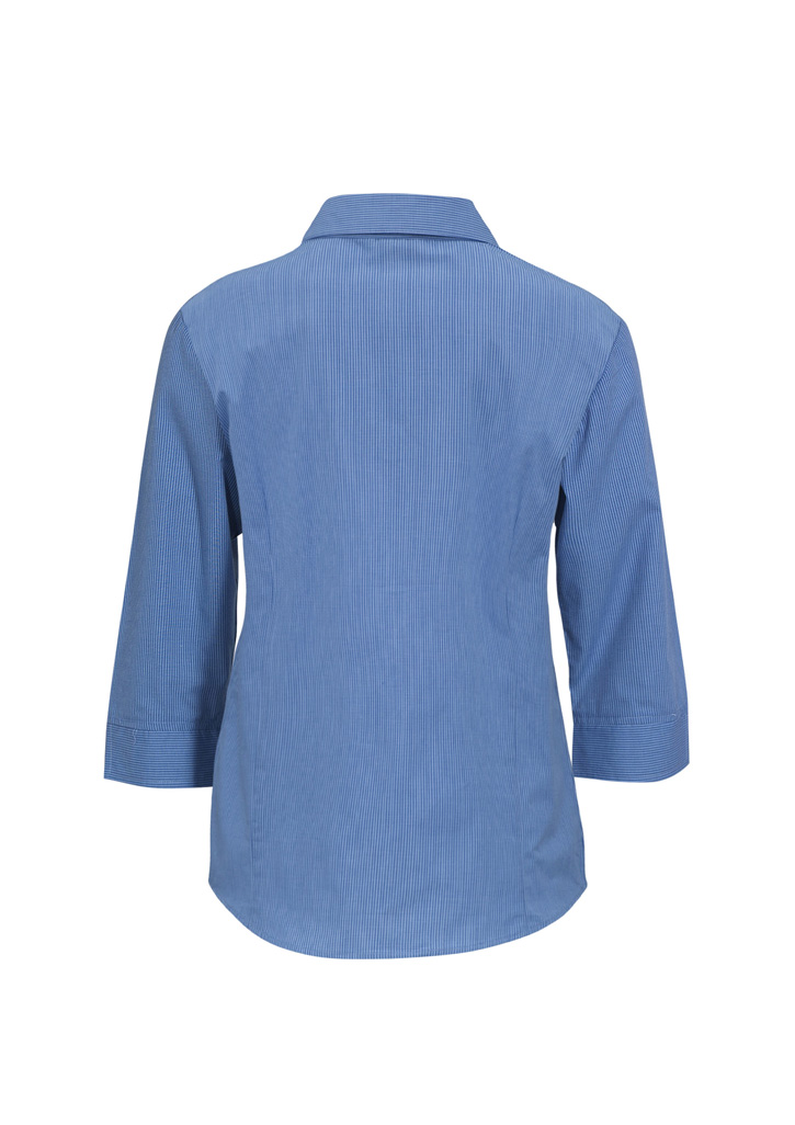 Ladies Micro Check 3/4 Sleeve Shirt