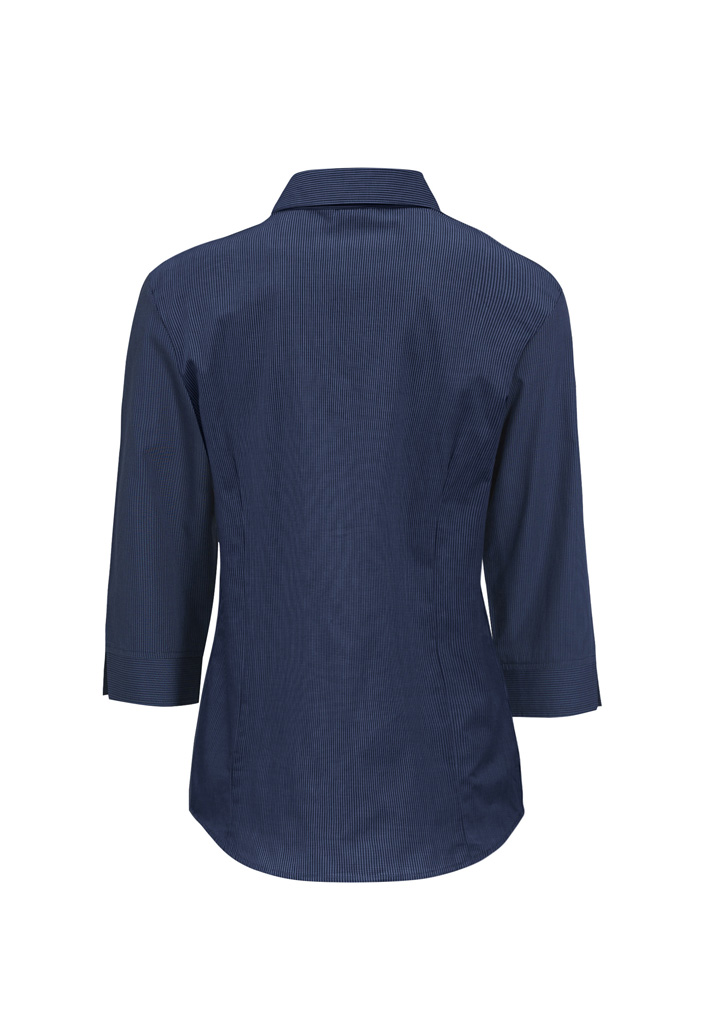 Ladies Micro Check 3/4 Sleeve Shirt