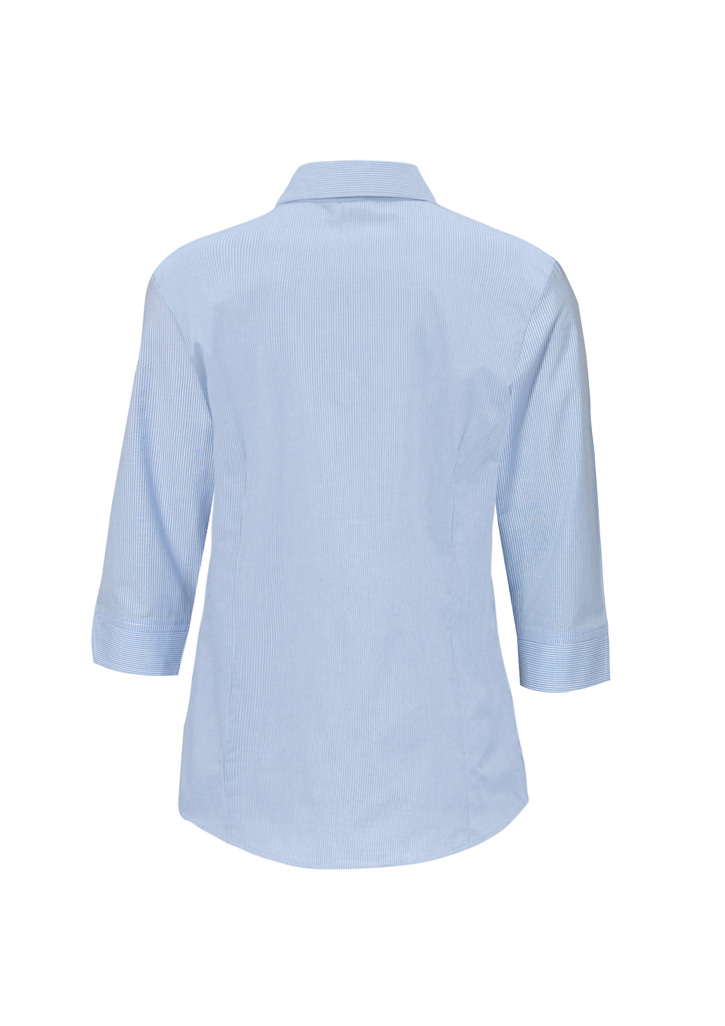 Ladies Micro Check 3/4 Sleeve Shirt
