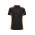 Unisex Grid Short Sleeve Polo - Black/Orange