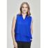 Seville Womens Sleeveless Layered Blouse