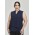 Seville Womens Sleeveless Layered Blouse - Navy