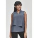 Seville Womens Sleeveless Layered Blouse