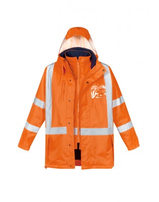 Mens Hi Vis X Back Taped 4 in 1 Waterproof Jacket