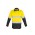 Mens Hi Vis Spliced Industrial Shirt - Hoop Taped - Yellow/Charcoal