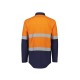 Mens Orange Flame Lightweight Ripstop Spliced Shirt - Hoop Taped