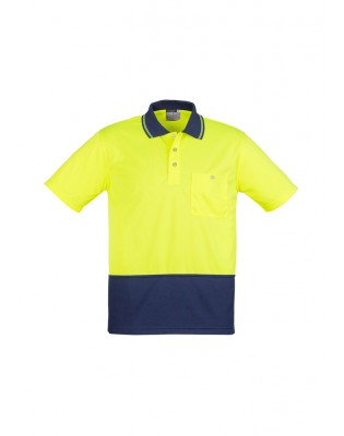 Unisex Hi Vis Basic Spliced Polo - Short Sleeve