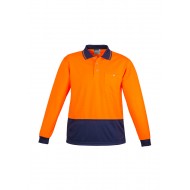 Unisex Hi Vis Basic Spliced Polo - Long Sleeve