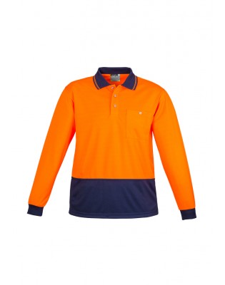 Unisex Hi Vis Basic Spliced Polo - Long Sleeve