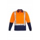 Mens Hi Vis Spliced Polo - Long Sleeve Shoulder Taped