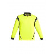 Mens Hi Vis Aztec Polo - Long Sleeve