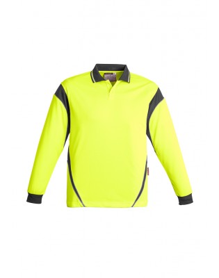 Mens Hi Vis Aztec Polo - Long Sleeve