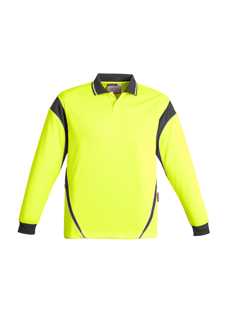 Mens Hi Vis Aztec Polo - Long Sleeve