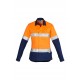 Womens Hi Vis Spliced Industrial Shirt - Hoop Taped