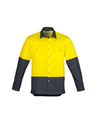 Mens Hi Vis Spliced Industrial Shirt