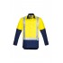 Mens Hi Vis Spliced Industrial Shirt - Shoulder Taped