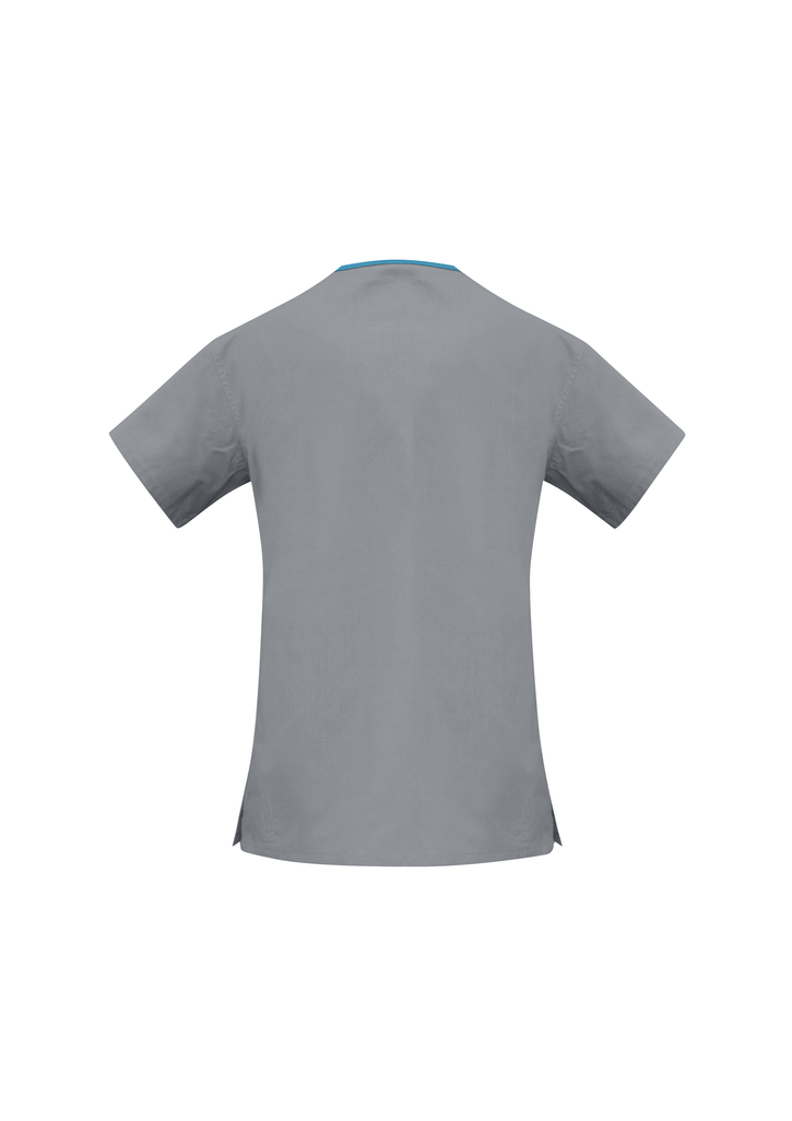 Ladies Contrast Crossover Scrubs Top