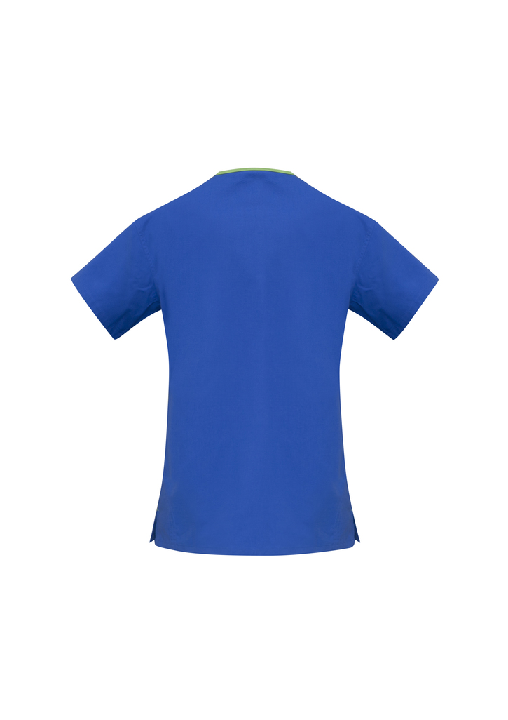 Ladies Contrast Crossover Scrubs Top