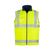 Mens Hi Vis Lightweight Fleece Lined Vest