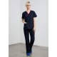 Ladies Contrast Crossover Scrubs Top