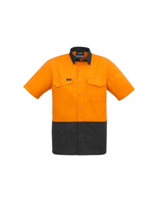 Mens Rugged Cooling Hi Vis Spliced S/S Shirt