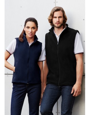 Ladies Plain Micro Fleece Vest