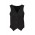Womens Peaked Vest with Knitted Back - Black