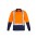 Mens Hi Vis Spliced Polo - Long Sleeve Shoulder Taped - Orange/Navy