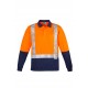 Mens Hi Vis Spliced Polo - Long Sleeve Shoulder Taped