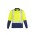 Mens Hi Vis Spliced Polo - Long Sleeve Shoulder Taped - Yellow/Navy