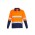 Mens Hi Vis Spliced Polo - Long Sleeve Hoop Taped - Orange/Navy