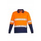 Mens Hi Vis Spliced Polo - Long Sleeve Hoop Taped