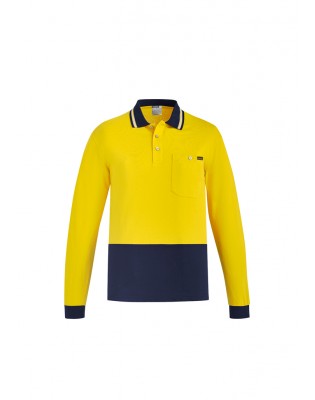 Mens Hi Vis Cotton L/S Polo