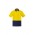 Mens Hi Vis Cotton S/S Polo - Yellow/Navy