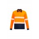 Unisex Hi Vis Segmented L/S Polo - Hoop Taped