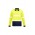 Unisex Hi Vis Segmented L/S Polo - Hoop Taped - Yellow/Navy