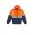 Mens HI Vis Quilted Flying Jacket - Orange/Navy