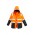 Mens Hi Vis 4 in 1 Waterproof Jacket - Orange/Navy