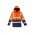 Mens FR Arc Rated Anti Static Waterproof Jacket - Orange/Navy