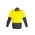 Mens Hi Vis Spliced Industrial Shirt - Yellow/Charcoal
