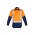 Mens Hi Vis Spliced Industrial Shirt - Shoulder Taped - Orange/Navy