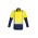 Mens Hi Vis Spliced Industrial Shirt - Shoulder Taped - Yellow/Navy