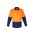 Mens Rugged Cooling Hi Vis Spliced Shirt - Orange/Navy