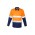 Mens Rugged Cooling Taped Hi Vis Spliced Shirt - Orange/Navy