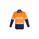 Mens Hi Vis Closed Front L/S Shirt - Hoop Taped