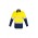 Mens Hi Vis Closed Front L/S Shirt - Hoop Taped - Yellow/Navy